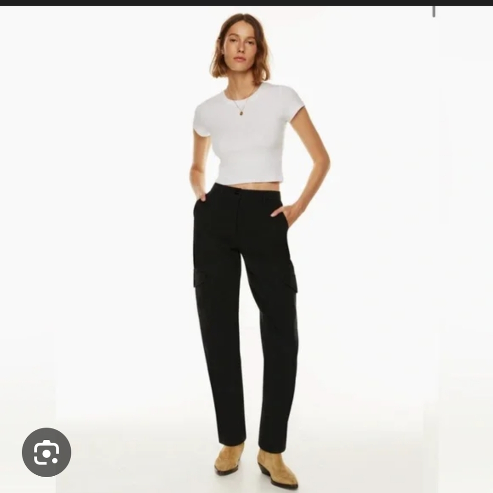 6 Wilfred Black Straight Leg Pants